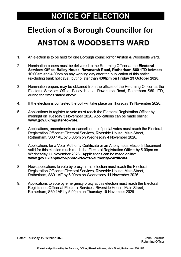 🗳️NOTICE OF ELECTION🗳️